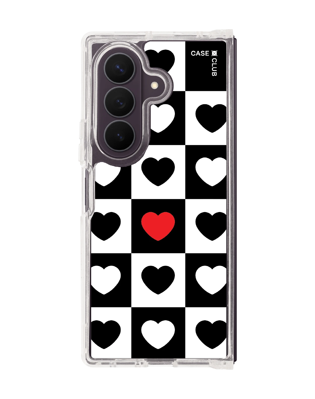 เคสใส samsung galaxy z fold 8 ultra magsafe พาเหรดรูปหัวใจ