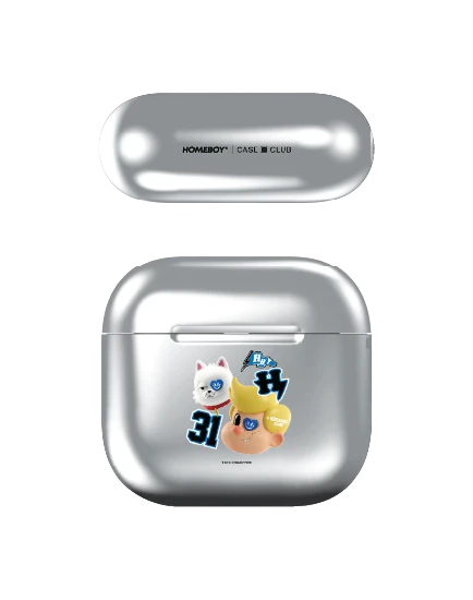 เคสสีเงิน airpods 4 homeboy คู่หูแม็กซิกกี้