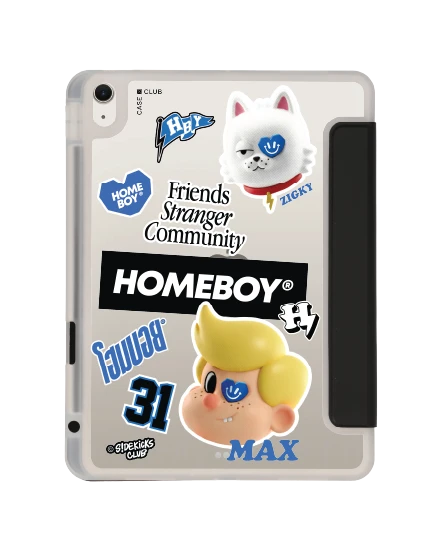 เคสใส ipad air4/5/6/7 11" 2025 (m2/m3) สีดำ homeboy คู่หูแม็กซิกกี้