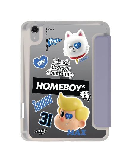 ipad mini 7 clear purple homeboy sidekick crew