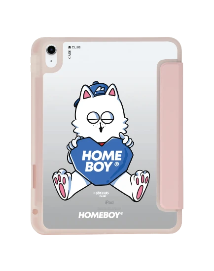 เคสใส ipad gen 10th/11th 2025 สีชมพู homeboy เจ้าแมวซิคกี้