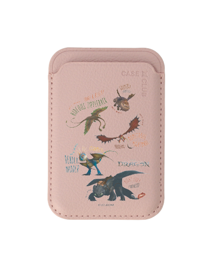 กระเป๋าใส่บัตร magsafe ชมพูอ่อน httyd dragon team