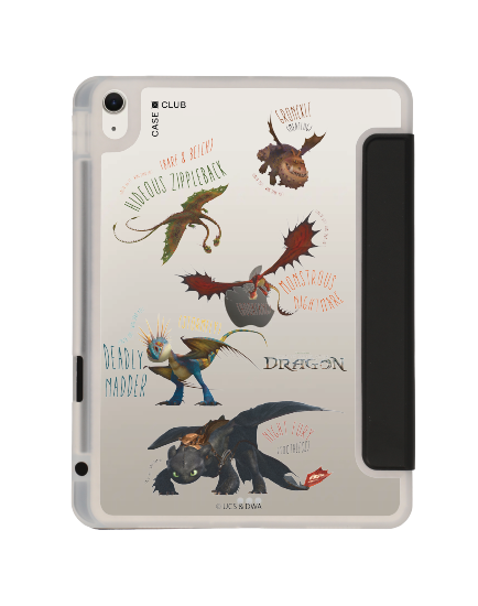 ipad air4/5/6/7 11" 2025 (m2/m3) clear black httyd dragon team