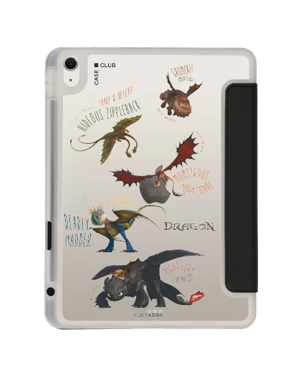 ipad air4/5/6/7 11" 2025 (m2/m3) clear black httyd dragon team