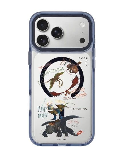 เคสใส iphone 17 pro max magsafe สีฟ้า เขี้ยวกุดและผองเพื่อนมังกร