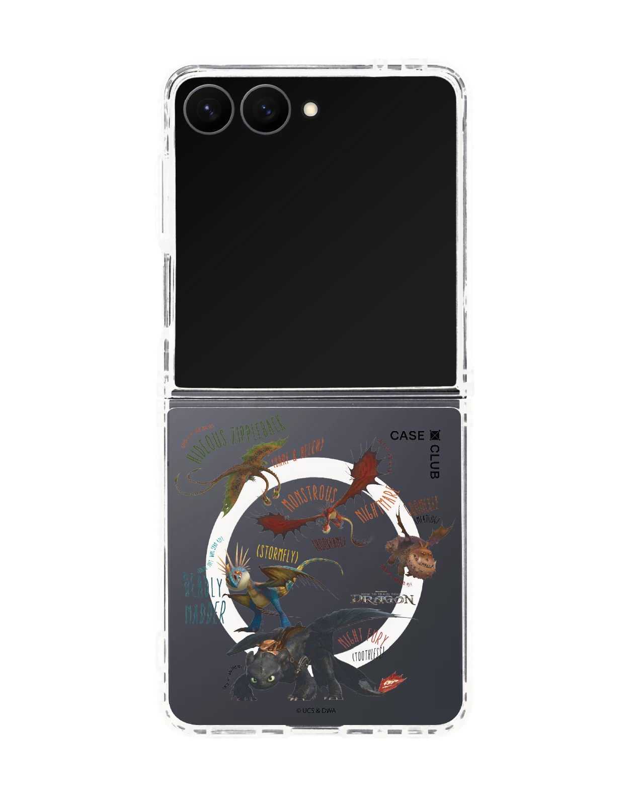 เคสใส samsung galaxy z flip 8 magsafe เขี้ยวกุดและผองเพื่อน