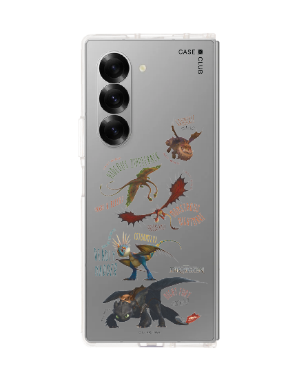 samsung galaxy z fold 6 clear case httyd dragon team