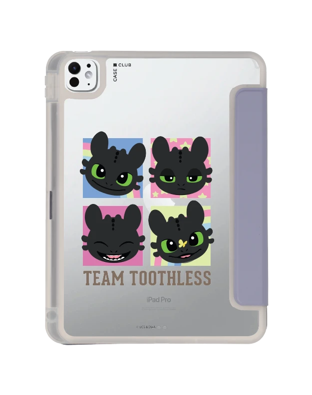 ipad pro 11" (2024) clear purple httyd team toothless