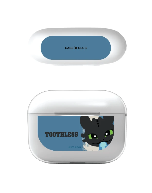 airpods pro 2 clear case httyd toothless fire mood
