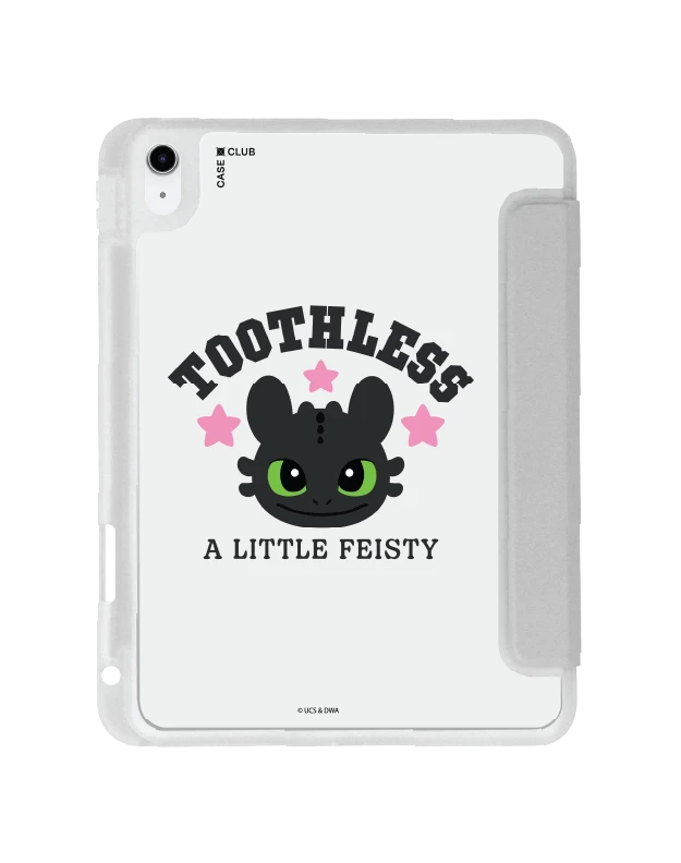 ipad gen 10th/11th 2025 clear grey httyd toothless little feisty