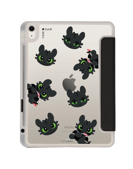 ipad air4/5/6/7 11" 2025 (m2/m3) clear black httyd toothless mood