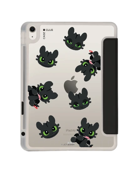ipad air4/5/6/7 11" 2025 (m2/m3) clear black httyd toothless mood