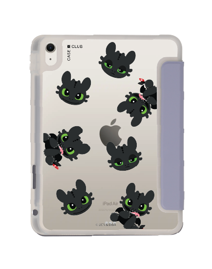 ipad air4/5/6/7 11" 2025 (m2/m3) clear purple httyd toothless mood