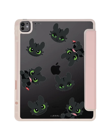 เคสใส ipad air6/7 13" 2025 (m2/m3) สีชมพู กระจกลายเขี้ยวกุด