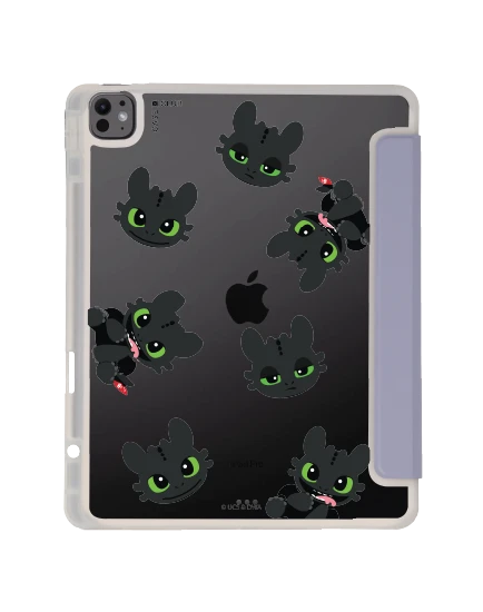 เคสใส ipad air6/7 13" 2025 (m2/m3) สีม่วง กระจกลายเขี้ยวกุด