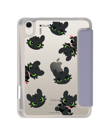เคสใส ipad mini 7 สีม่วง httyd toothless mood