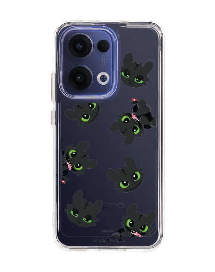 oppo reno 13 clear case httyd toothless mood