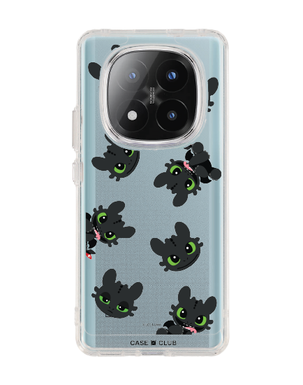 redmi note 14 pro plus clear case httyd toothless mood