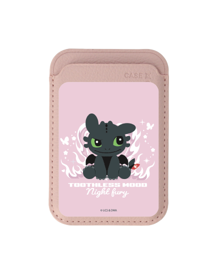 กระเป๋าใส่บัตร magsafe ชมพูอ่อน httyd toothless night fury