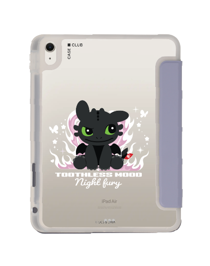 ipad air4/5/6/7 11" 2025 (m2/m3) clear purple httyd toothless night fury