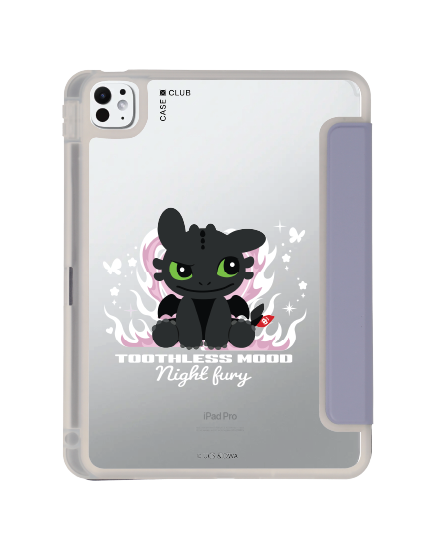 เคสใส ipad pro 11 สีม่วง httyd toothless night fury