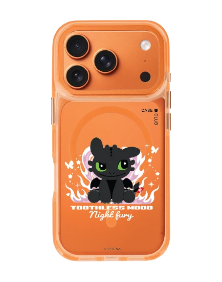 iphone 17 pro clear orange magsafe httyd toothless night fury
