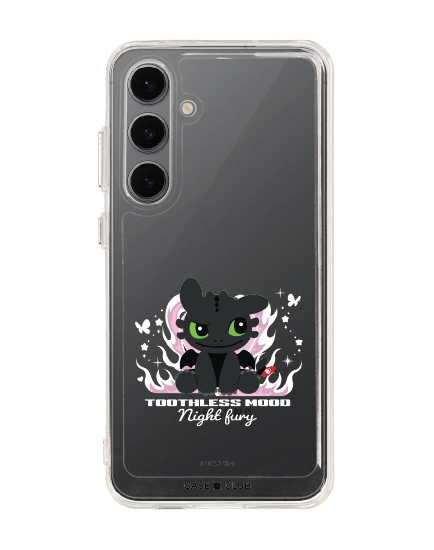 samsung galaxy s24 fe clear case httyd toothless night fury