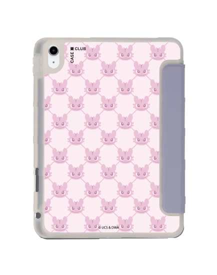 ipad gen 10th/11th 2025 clear purple httyd toothless pink pattern