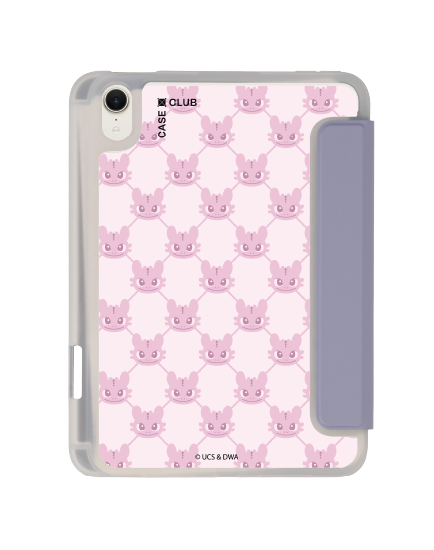 เคสใส ipad mini 7 สีม่วง httyd toothless pink pattern
