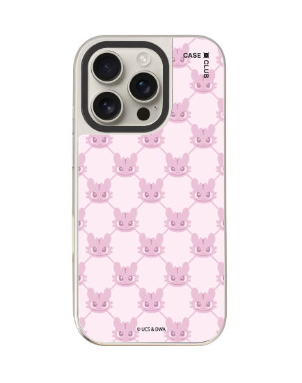 เคสกระจก iphone 16 pro max magsafe httyd toothless pink pattern