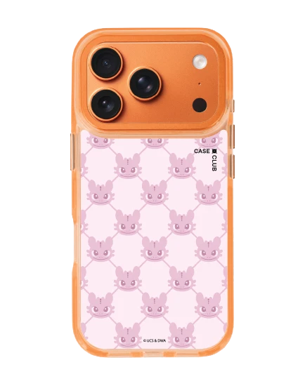 iphone 17 pro clear orange magsafe httyd toothless pink pattern