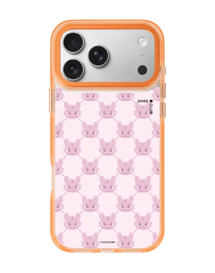 iphone 17 pro max clear orange magsafe httyd toothless pink pattern