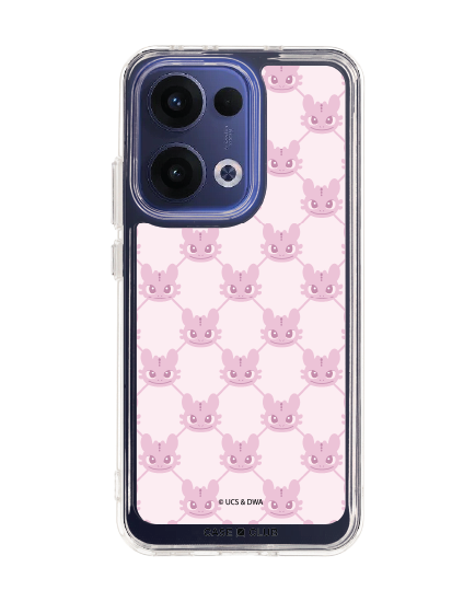 oppo reno 13 clear case httyd toothless pink pattern
