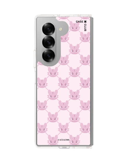 samsung galaxy z fold 6 clear case httyd toothless pink pattern