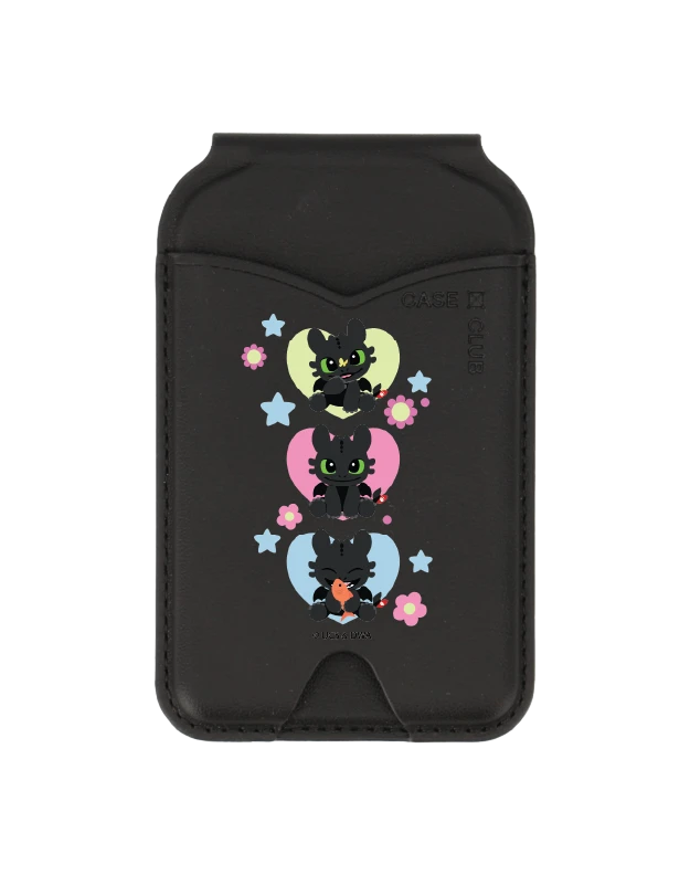 foldable mirror magsafe wallet black httyd toothless trio