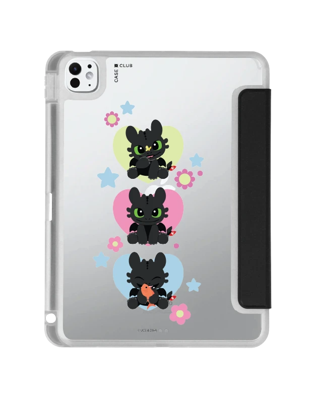 ipad pro 11" (2024) clear black httyd toothless trio