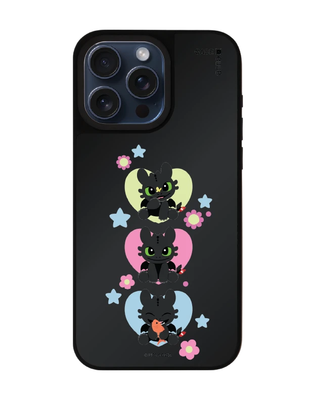 เคสกระจก iphone 15 pro max matte magsafe httyd เขี้ยวกุดเรียงสาม
