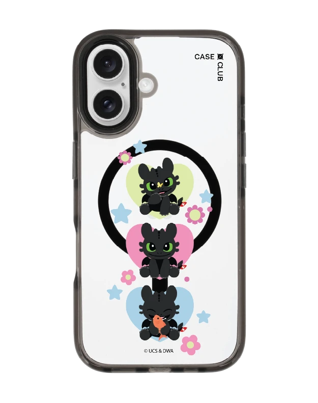 iphone 16 clear black magsafe httyd toothless trio