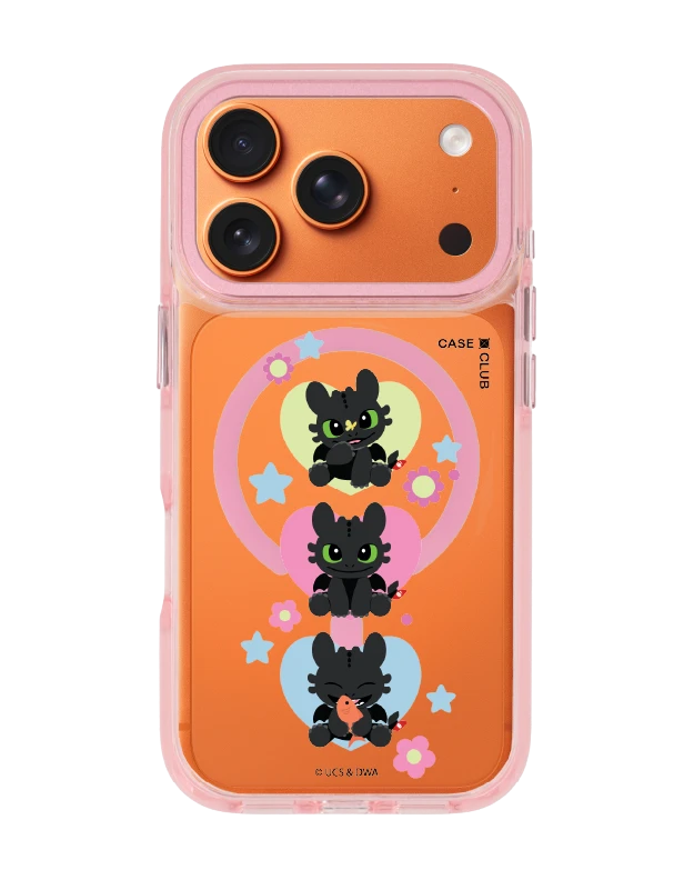 เคสใส iphone 17 pro magsafe สีชมพู httyd เขี้ยวกุดเรียงสาม