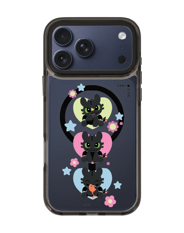เคสใส iphone 17 pro max magsafe สีดำ httyd เขี้ยวกุดเรียงสาม