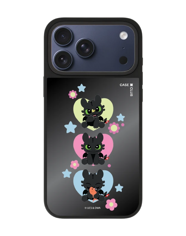 เคสกระจกดำด้าน iphone 17 pro max magsafe httyd เขี้ยวกุดเรียงสาม