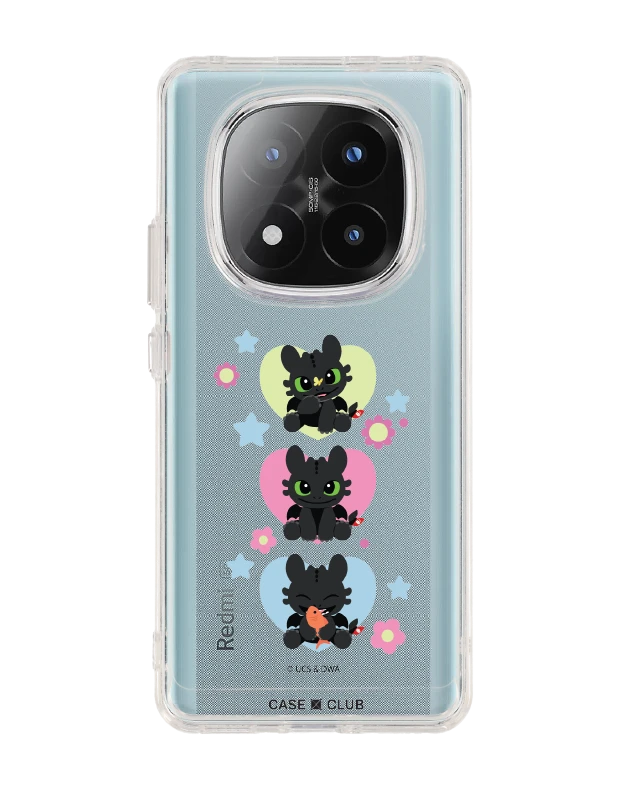 redmi note 14 pro plus clear case httyd toothless trio