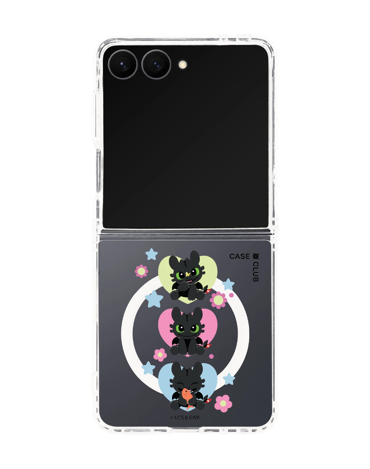 samsung galaxy z flip 8 clear magsafe httyd toothless trio