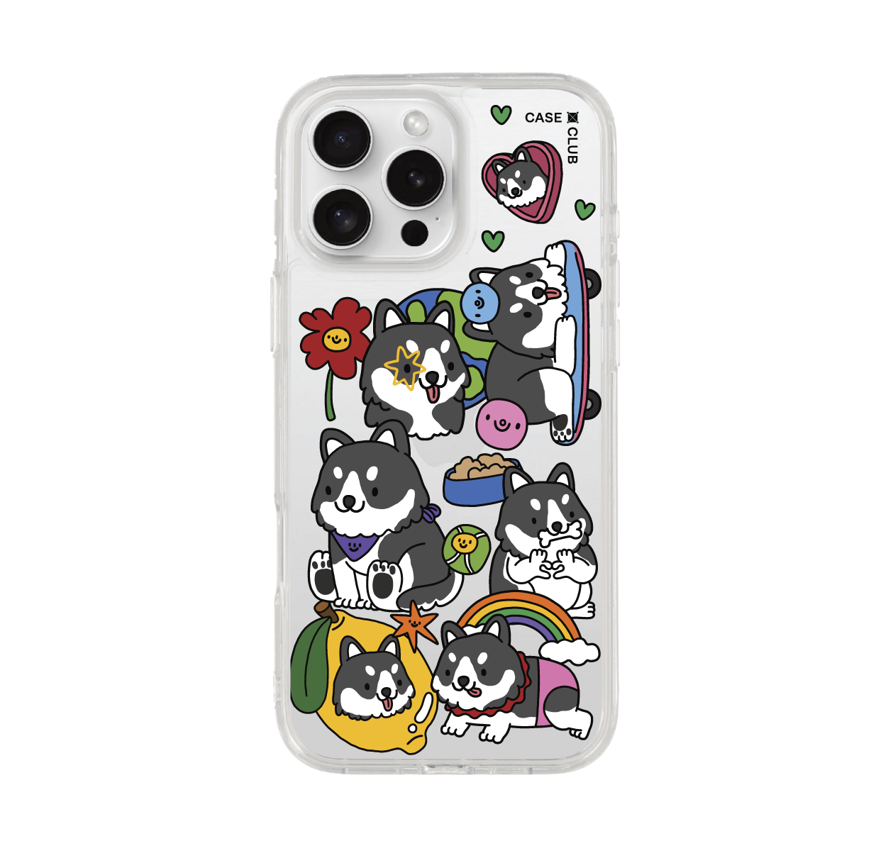 เคสใส iPhone 16 Pro Max ฮัสกี้รอบโลก