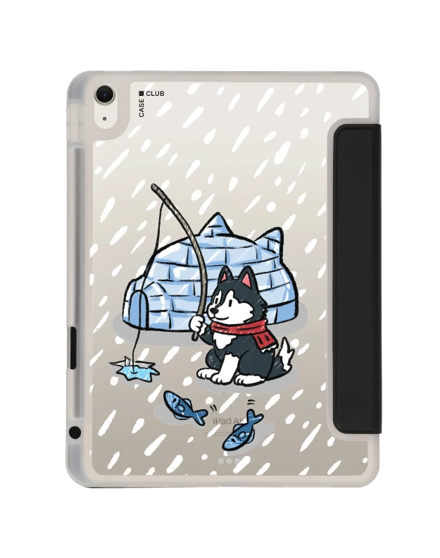 เคสใส ipad air4/5/6/7 11" 2025 (m2/m3) สีดำ เอสกิโมฮัสกี้