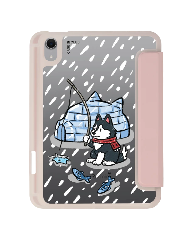 ipad mini 7 clear pink husky eskimo