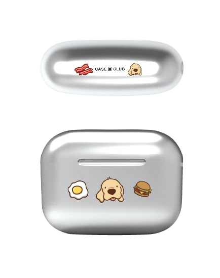 เคสสีเงิน airpods pro 2 huto breakfast