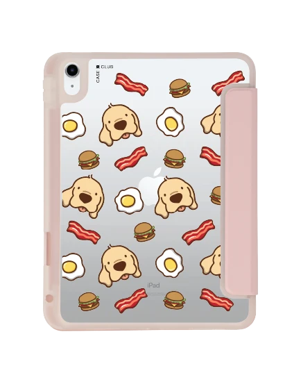 เคสใส ipad gen 10th/11th 2025 สีชมพู huto breakfast
