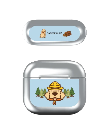 เคสสีเงิน airpods รุ่น 3 huto camping