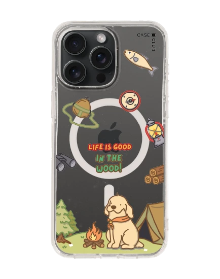 เคสใส iphone 15 pro max magsafe huto camping